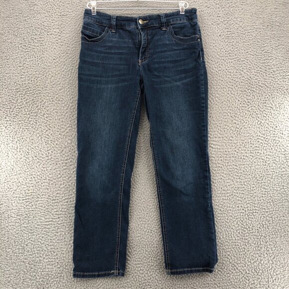 Chicos Jeans Womens 0.5 US 6 So Slimming Blue Medium Wash Denim Stretch Skinny* - Picture 1 of 13